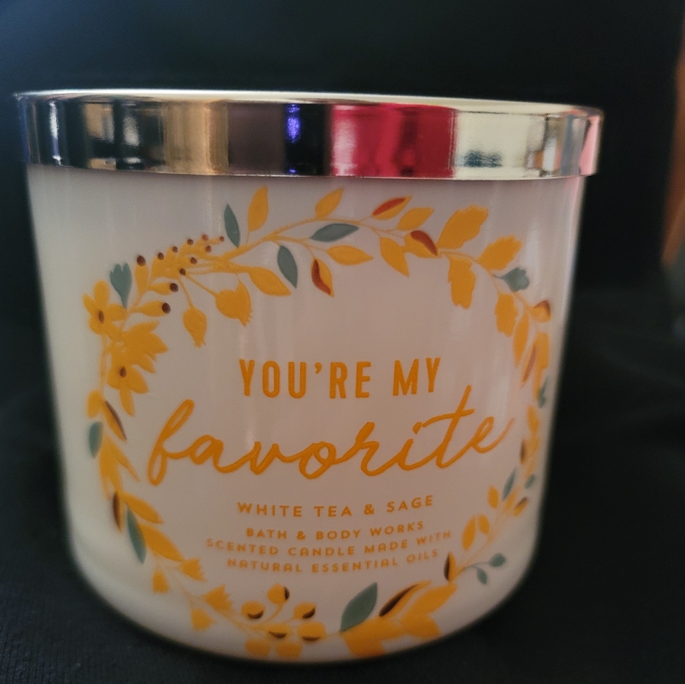White tea & sage 3 wick candle